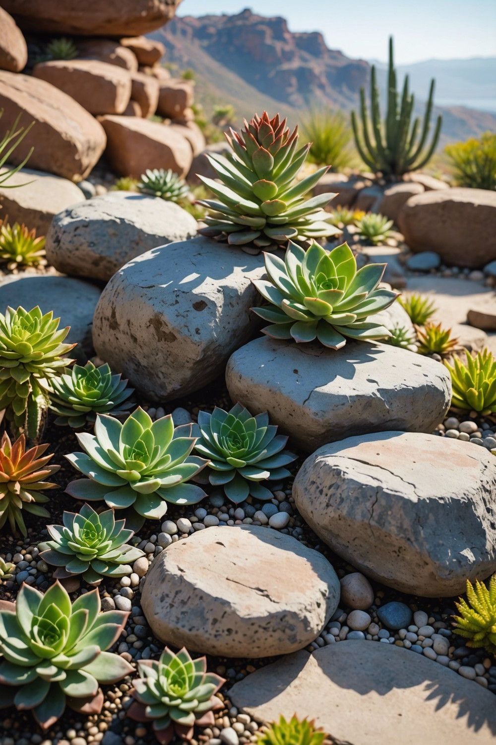 Artificial Succulent Rock Formations