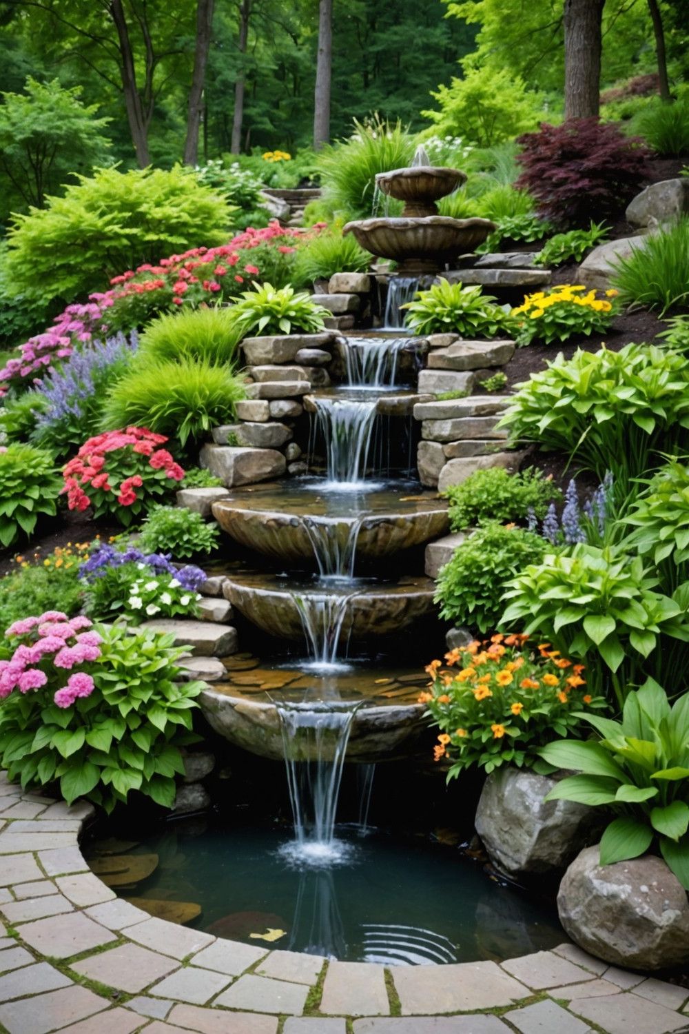 Hillside Water Features for Visual Interest