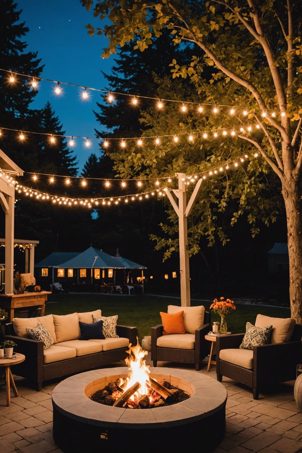 Fire Pit Patio with Comfortable Seating