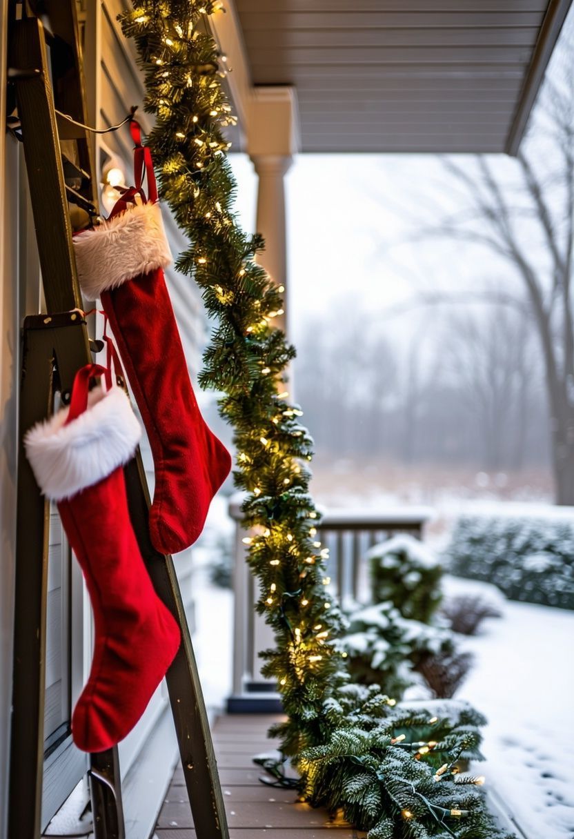 Stockings on the Porch