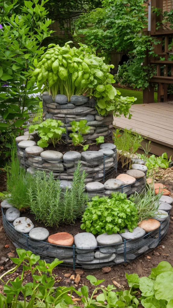 Herb Spiral for Vertical Gardening