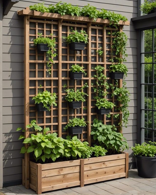 Trellis with Planter Boxes