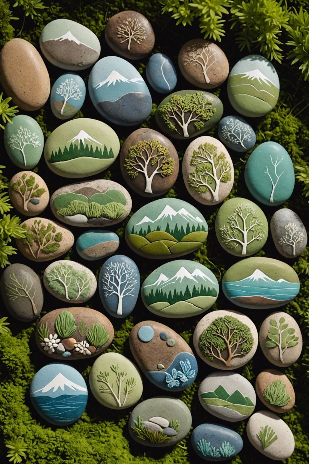 Nature-Inspired Rock Paintings