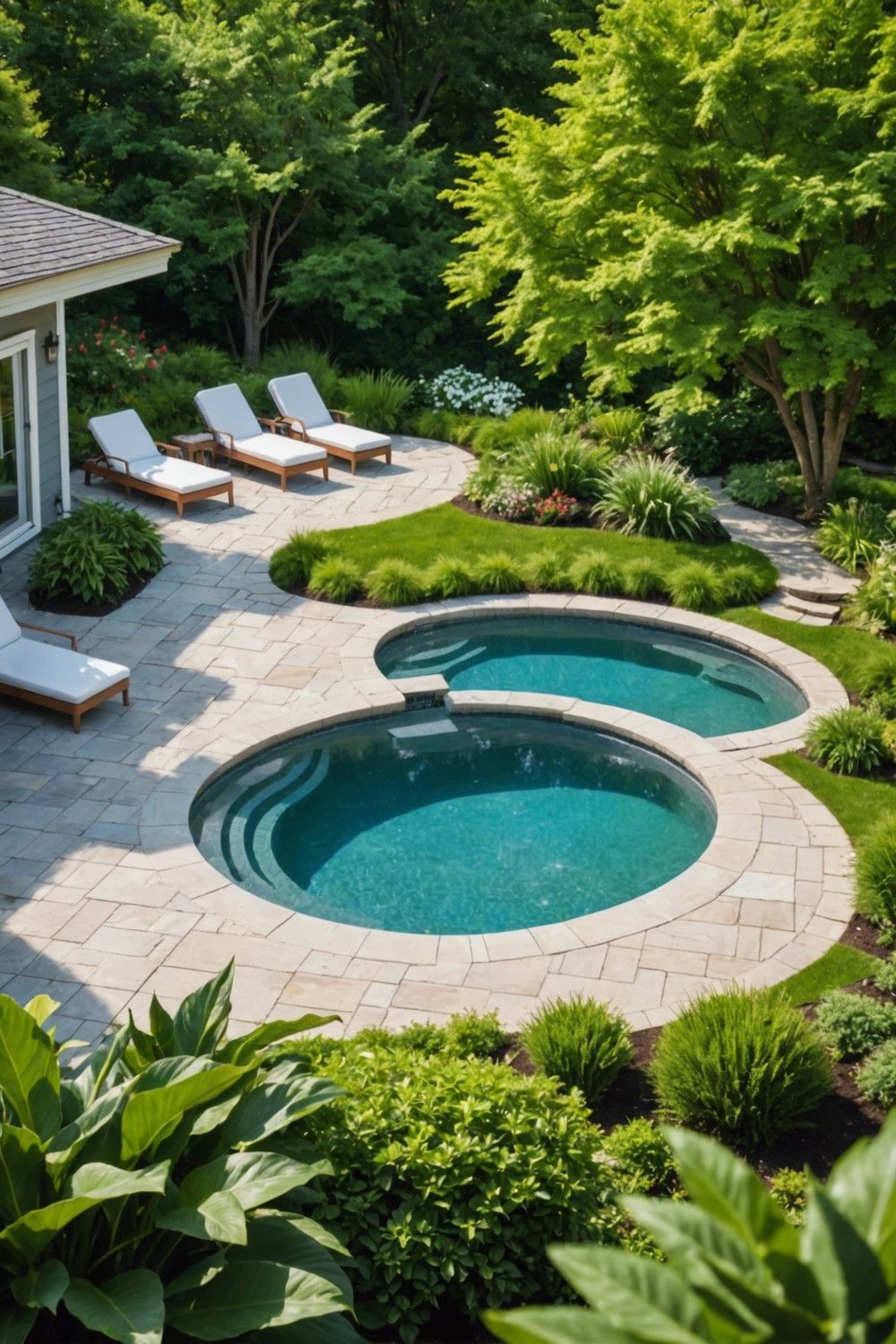 Small Pools with Built-In Seating