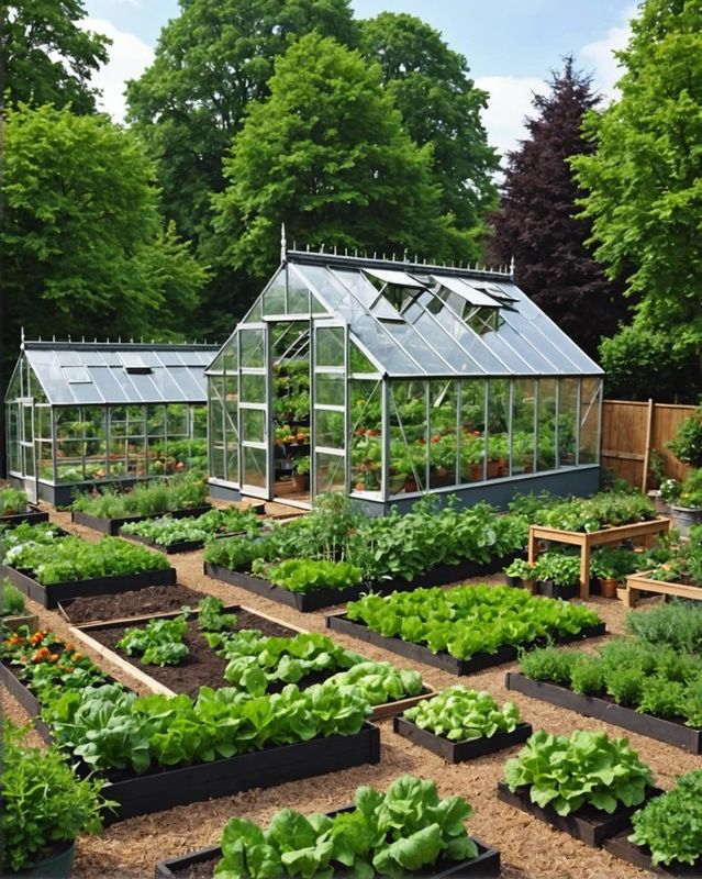 Greenhouse-Inspired Enclosed Vegetable Garden