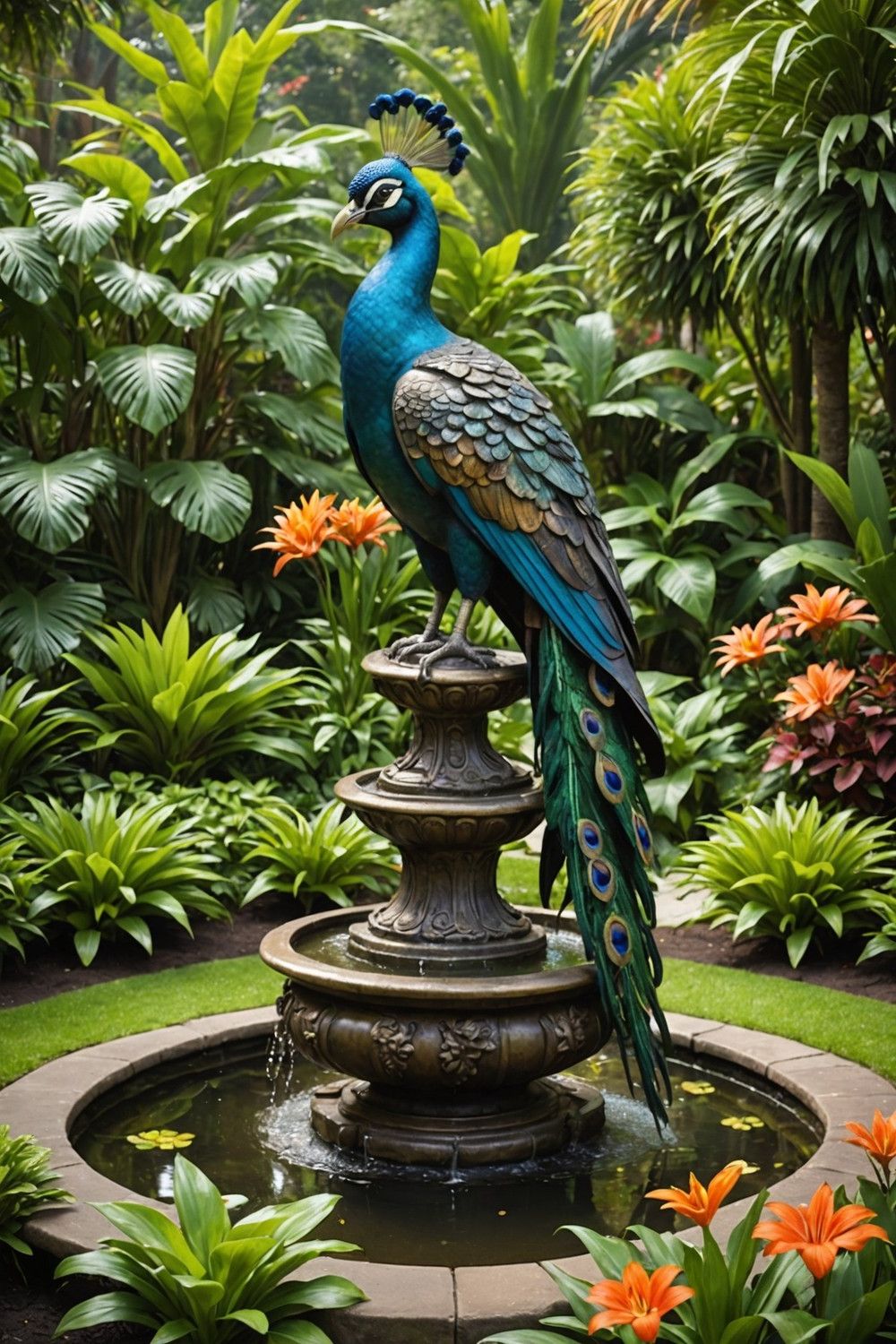 Add a Focal Point with a Statue or Sculpture