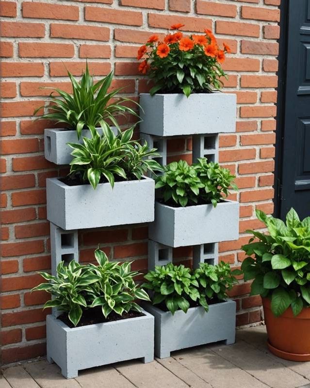 Cinder Block Planters
