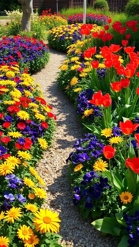 Incorporate Colorful Flower Beds