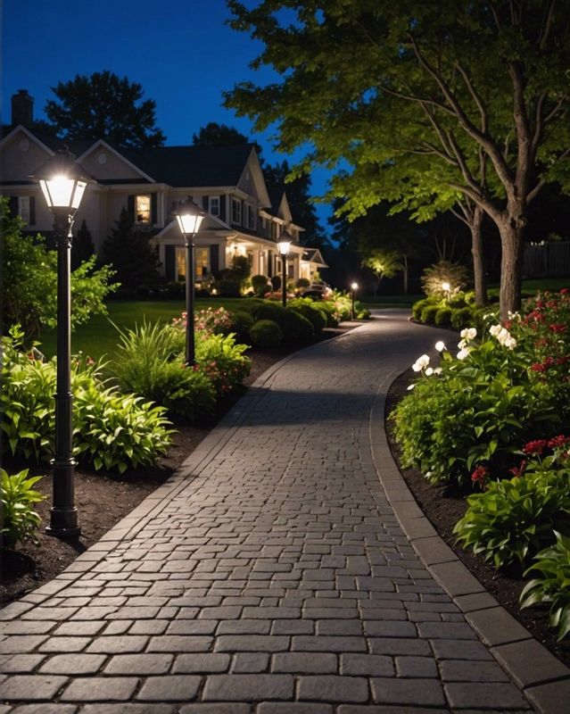 Solar-Powered Driveway Lights