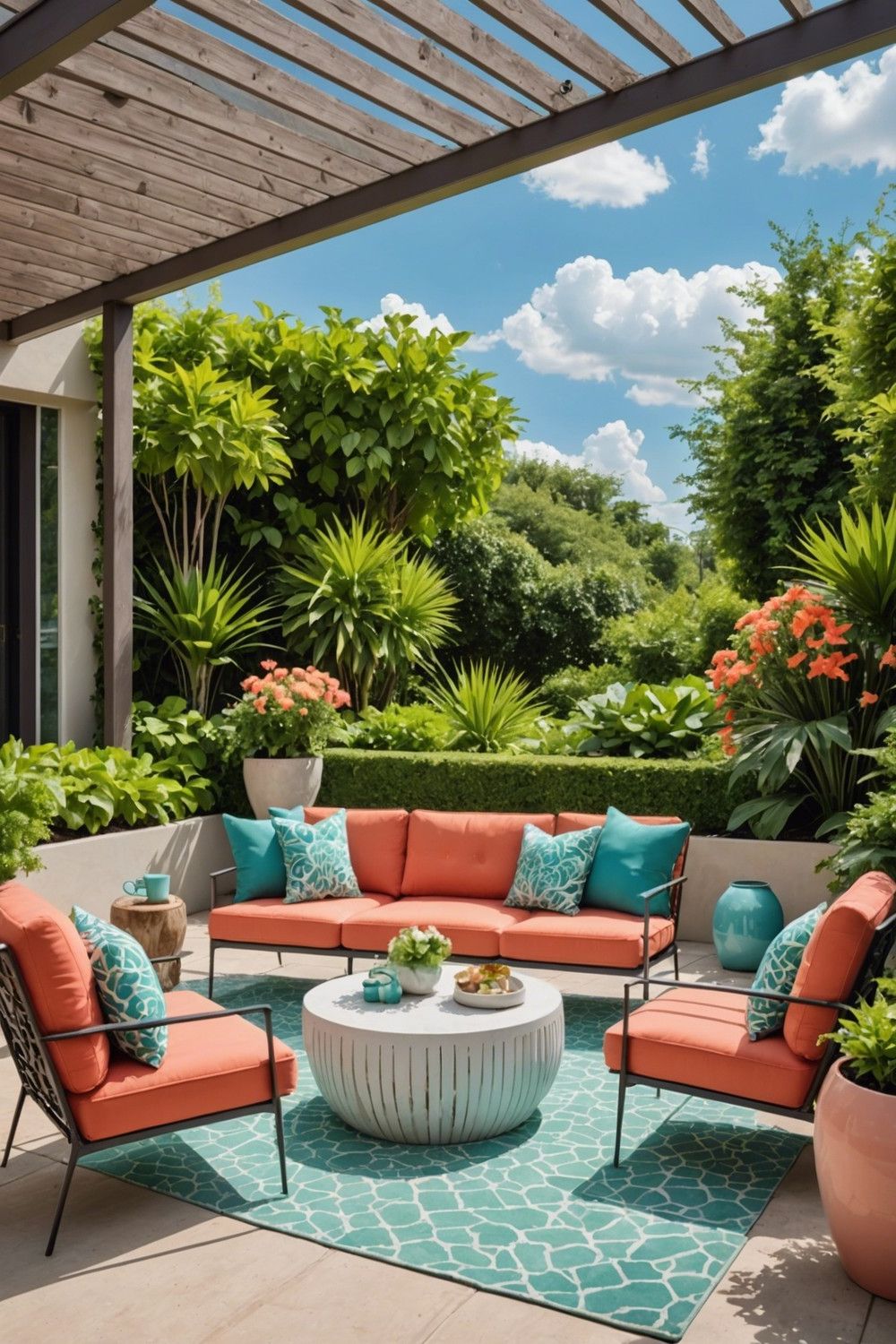 Modern Patio Furniture with Bold Colors