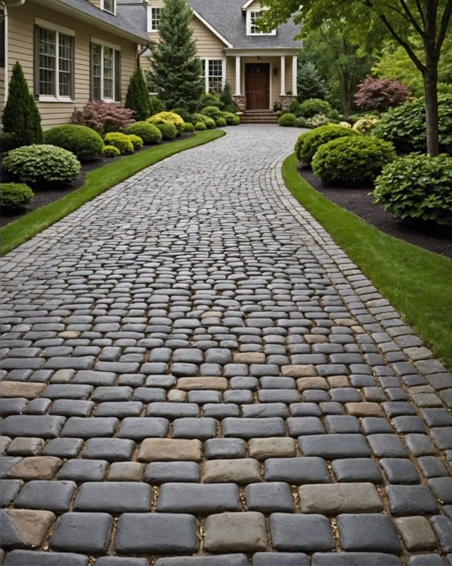 Cobblestone Paver Driveway