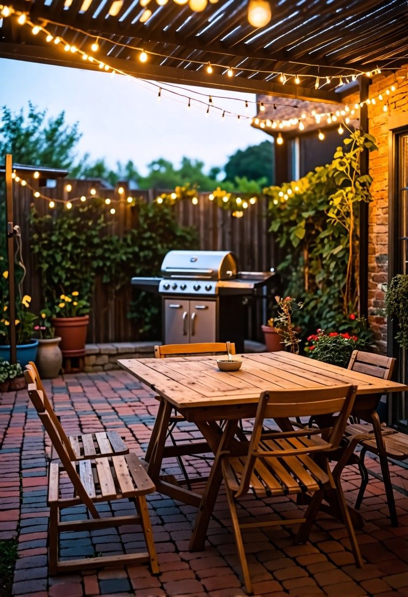 Brick Outdoor Dining Space