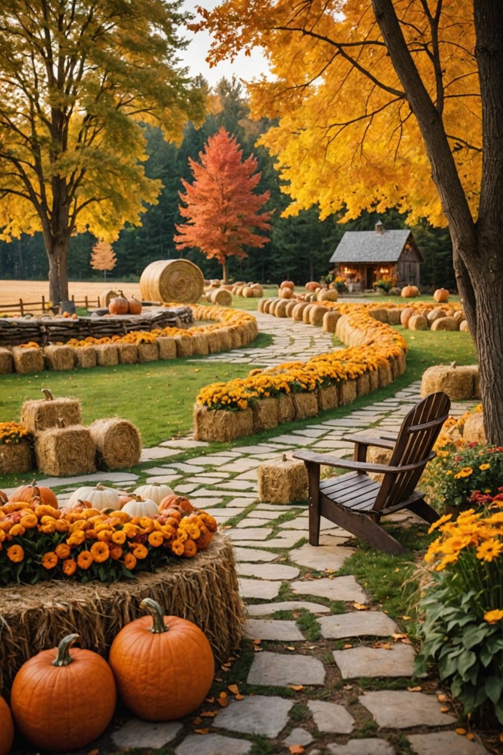 Use Hay Bales for Landscaping Accents