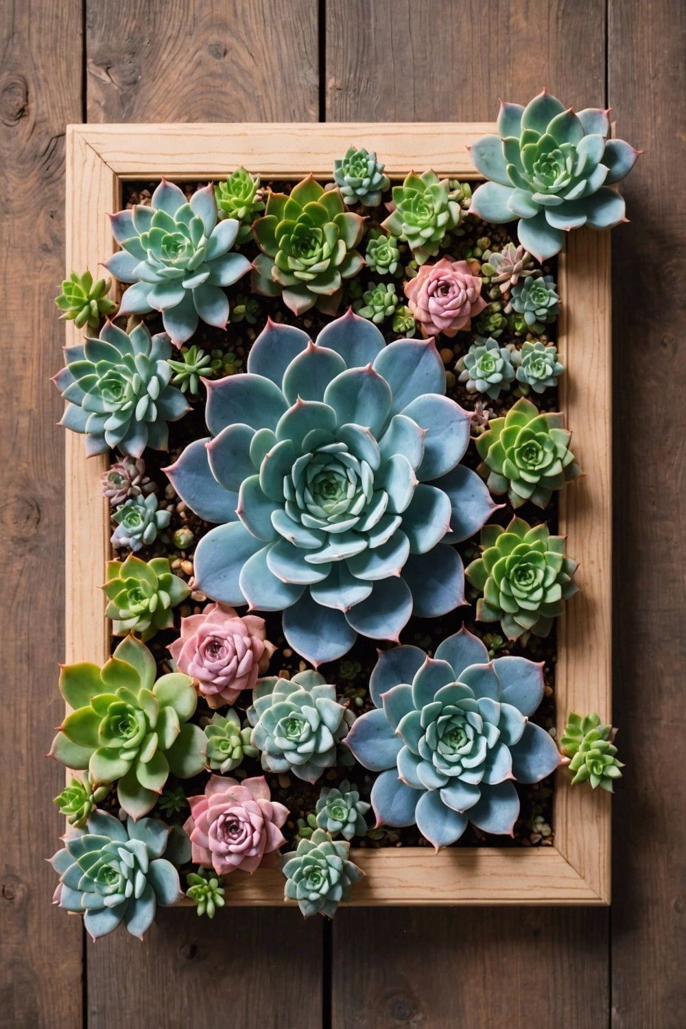 Living Succulent Picture Frame with Echeveria