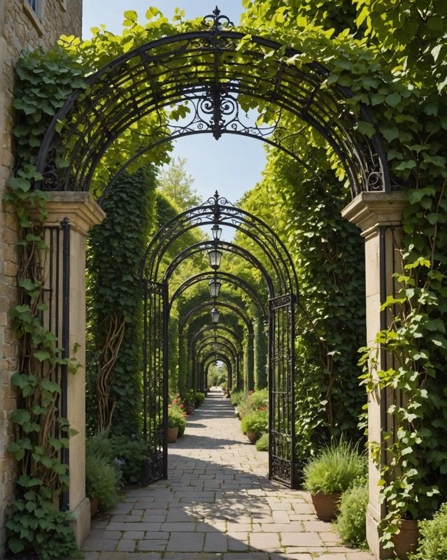 Wrought iron arch
