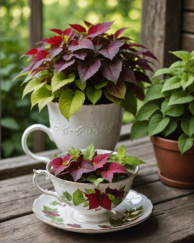 Whimsical Tea Cup Planter