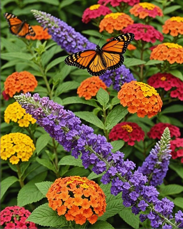 Butterfly Bonanza with Buddleia, Lantana, and Salvia