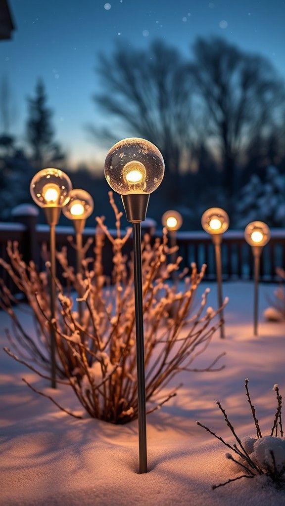 Lighted Garden Stakes for Added Interest