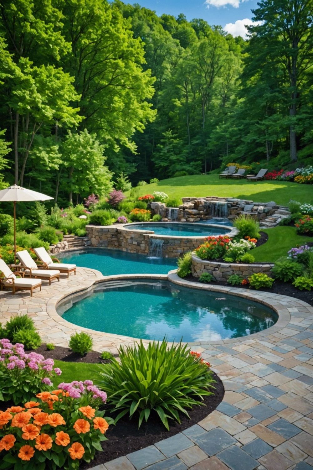 Hillside Semi Inground Pool