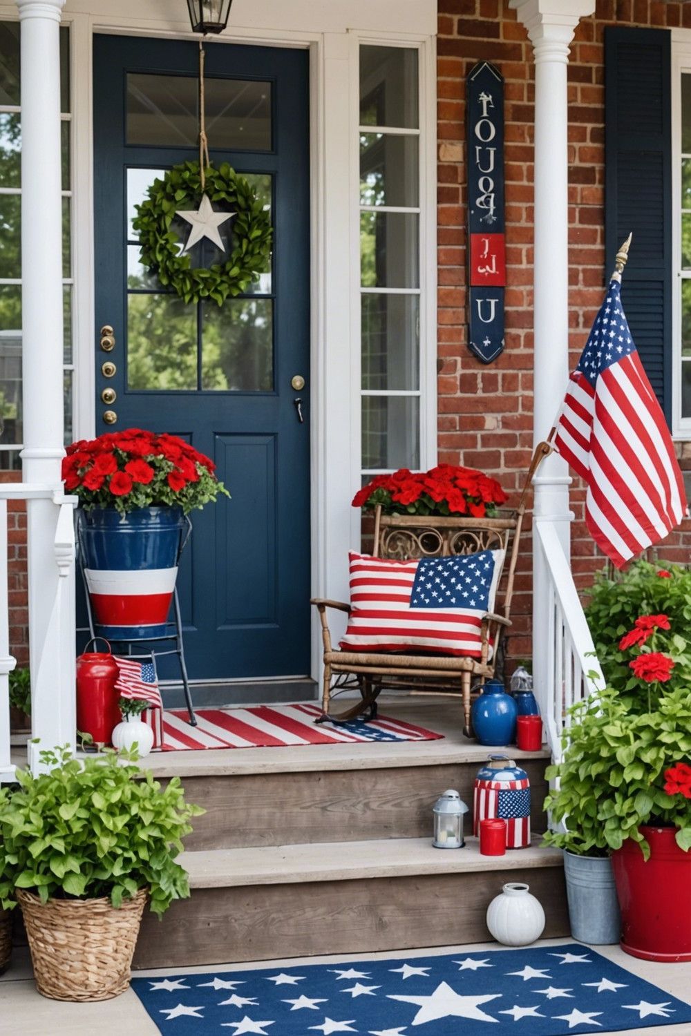 Add a Patriotic Touch with Red, White, and Blue