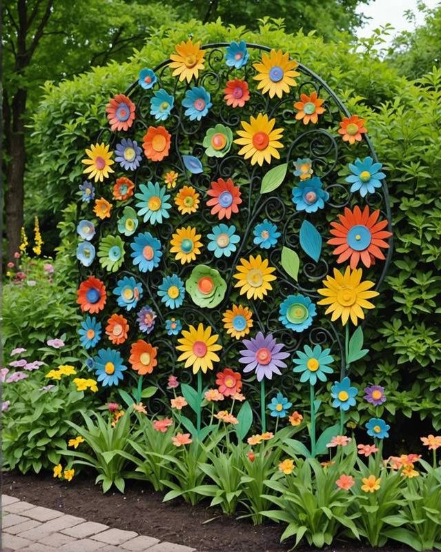 Create a garden art project.