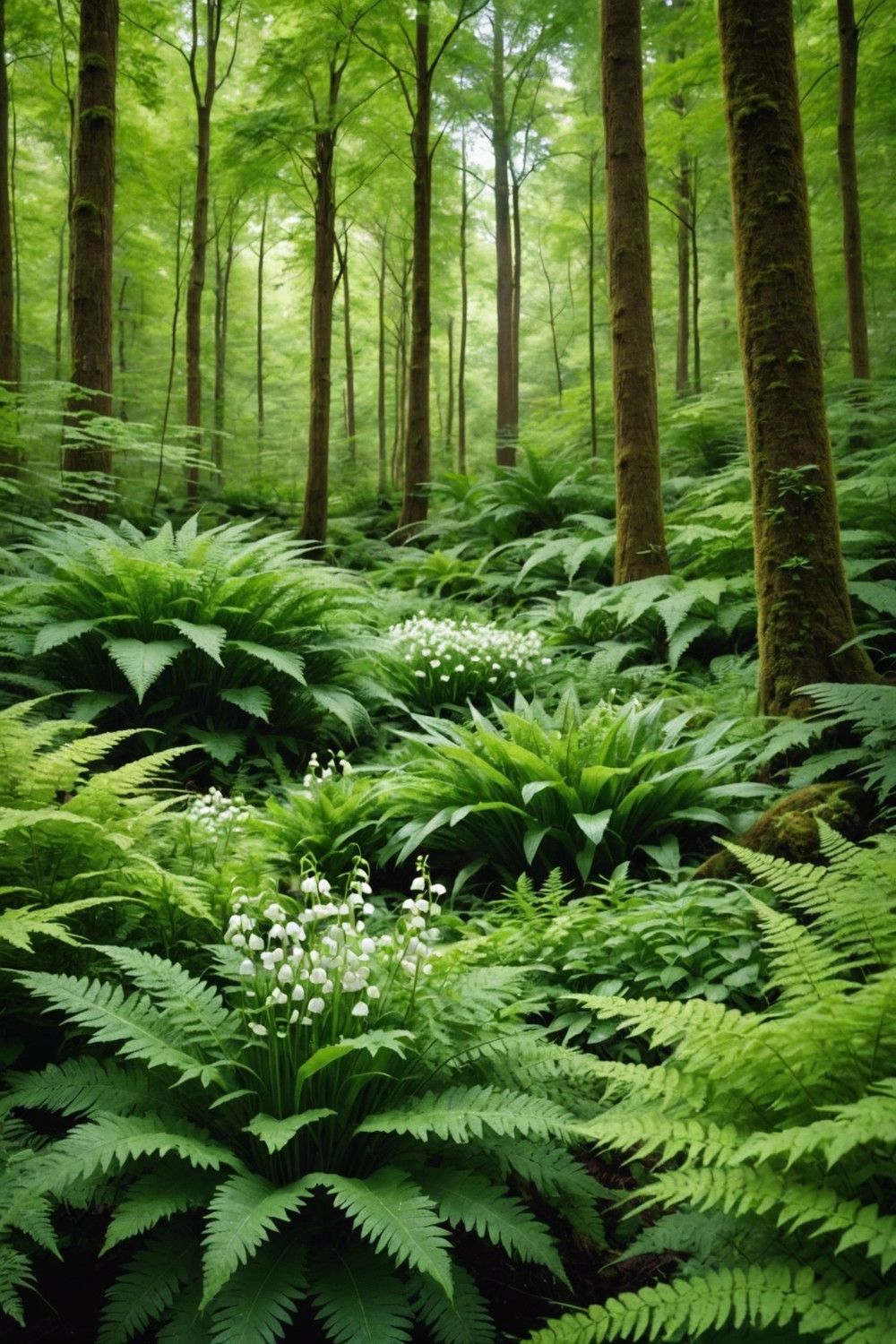 Pair Lily of the Valley with Ferns for a Lush Look
