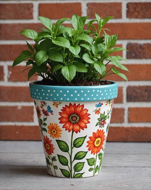 Decoupage Pots