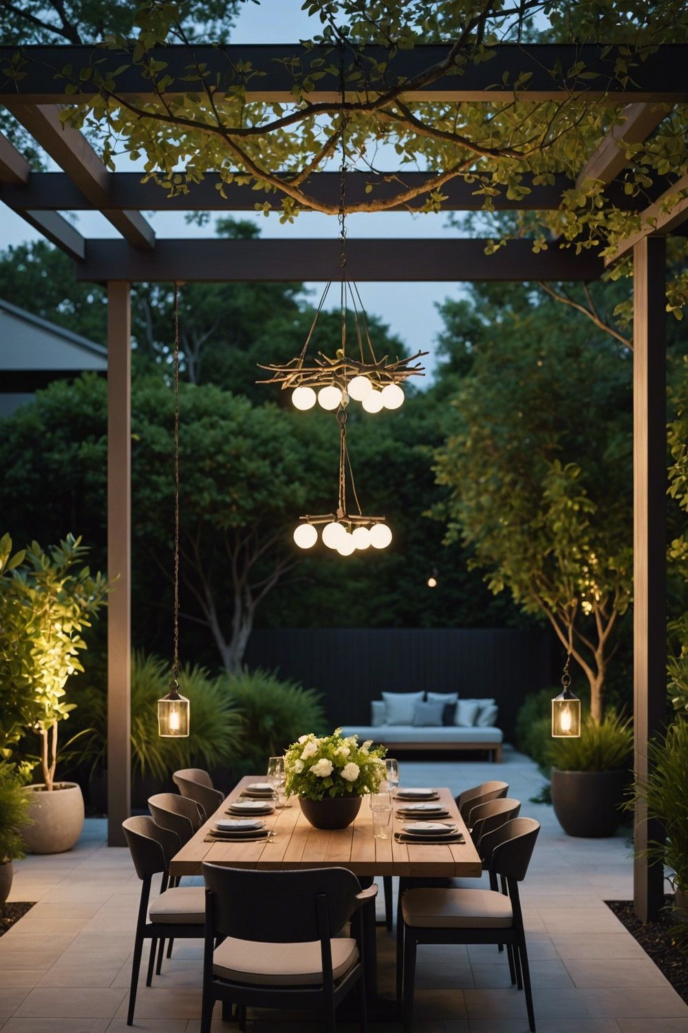 Modern Outdoor Chandelier with Minimalist Design