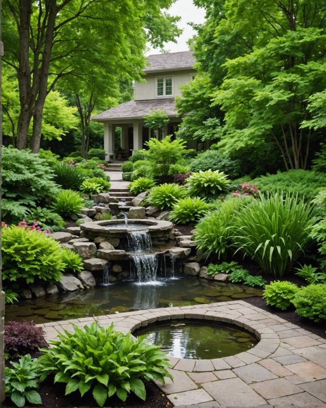 Water Feature at Driveway Entrance