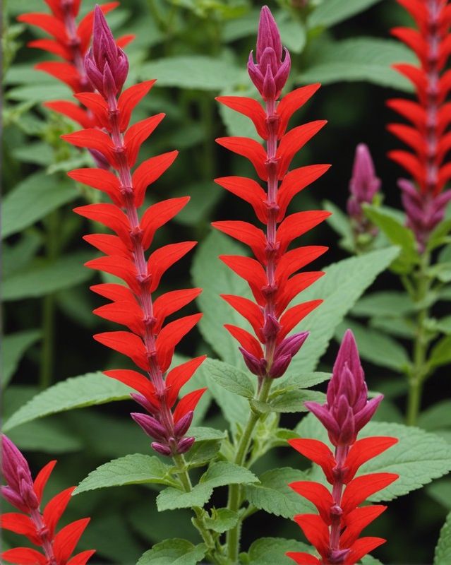 Salvia splendens (Scarlet Sage)