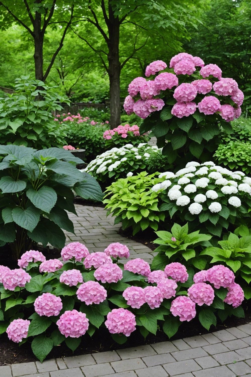 Hydrangea Focal Point in a Small Garden
