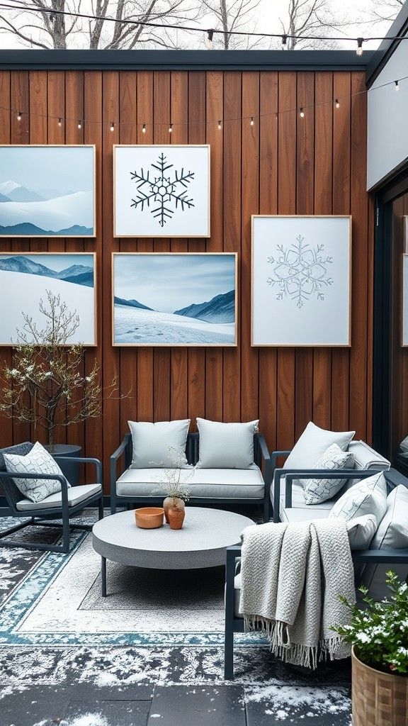 Winter-Themed Wall Art with a Contemporary Touch