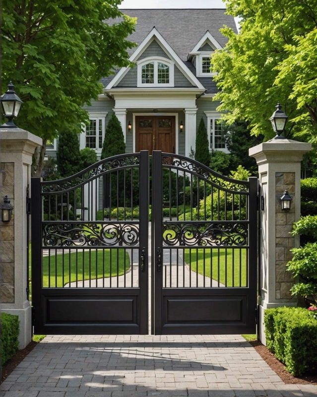 Driveway Gate with Custom Design