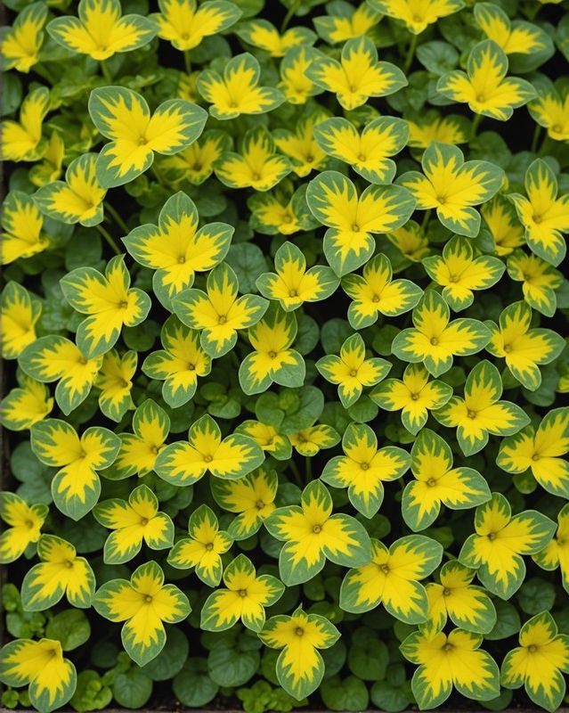 Lysimachia nummularia 'Aurea variegata' (Variegated Golden Creeping Jenny)