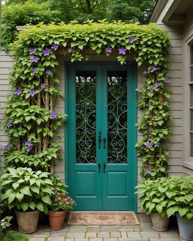 Wall-mounted trellis