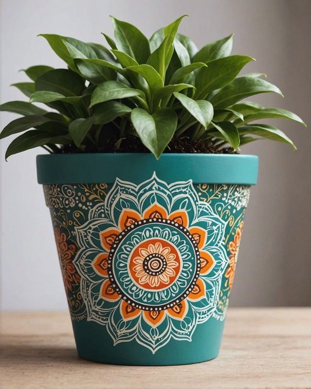 Mandala Flower Pot
