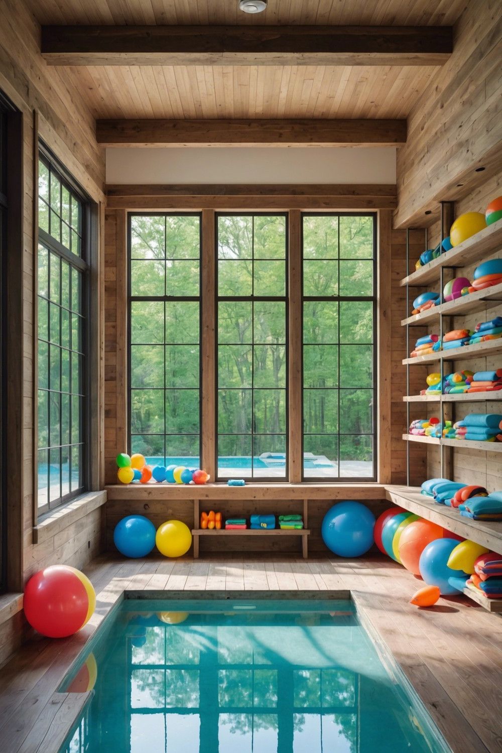 Install a Floating Shelves in a Pool House