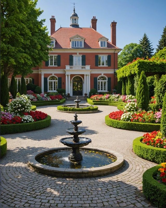Circular Driveway with Central Garden
