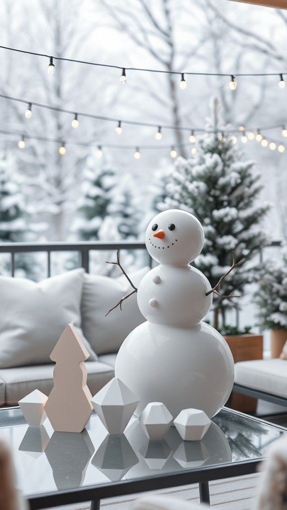 Unique Snowman or Winter Figurine Displays