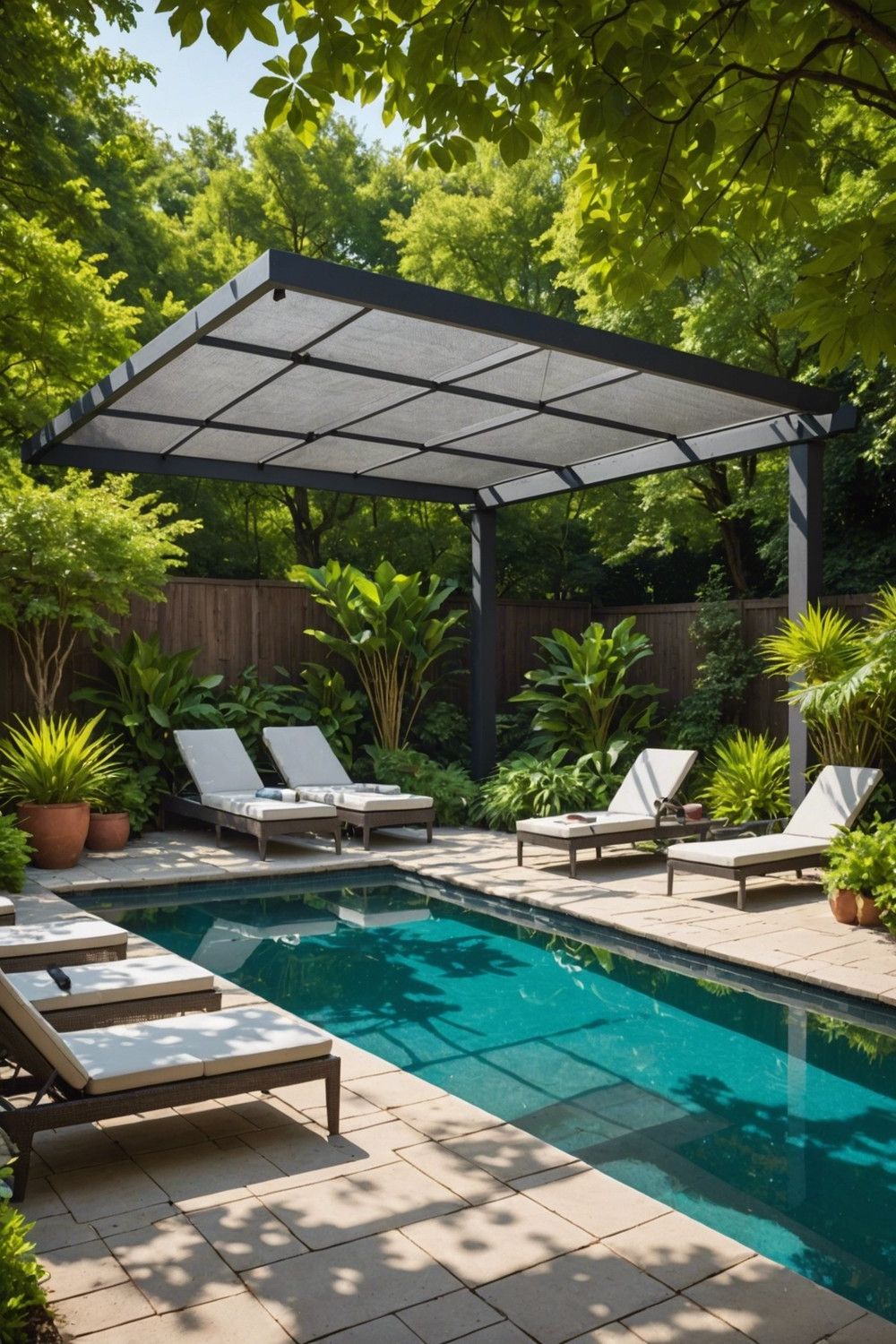 Shade Structures with Netting