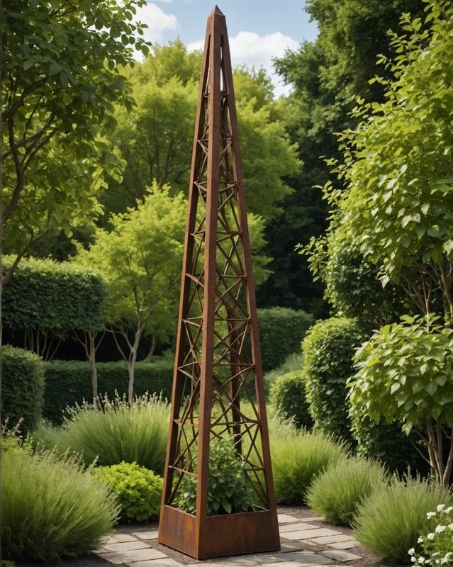 Corten steel obelisk