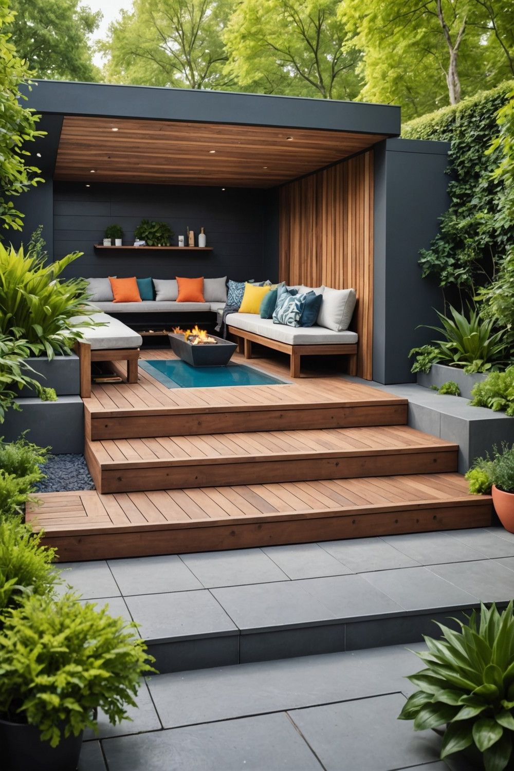 Floating Steps with Hidden Storage