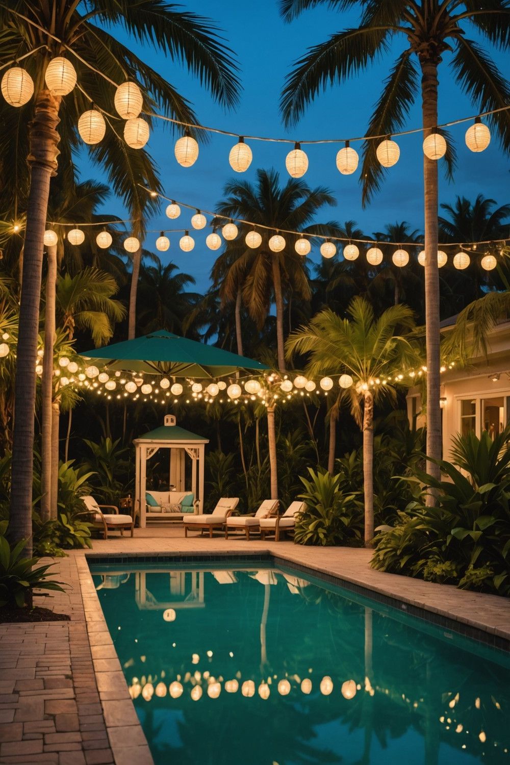 Whimsical Poolside Lighting Ideas