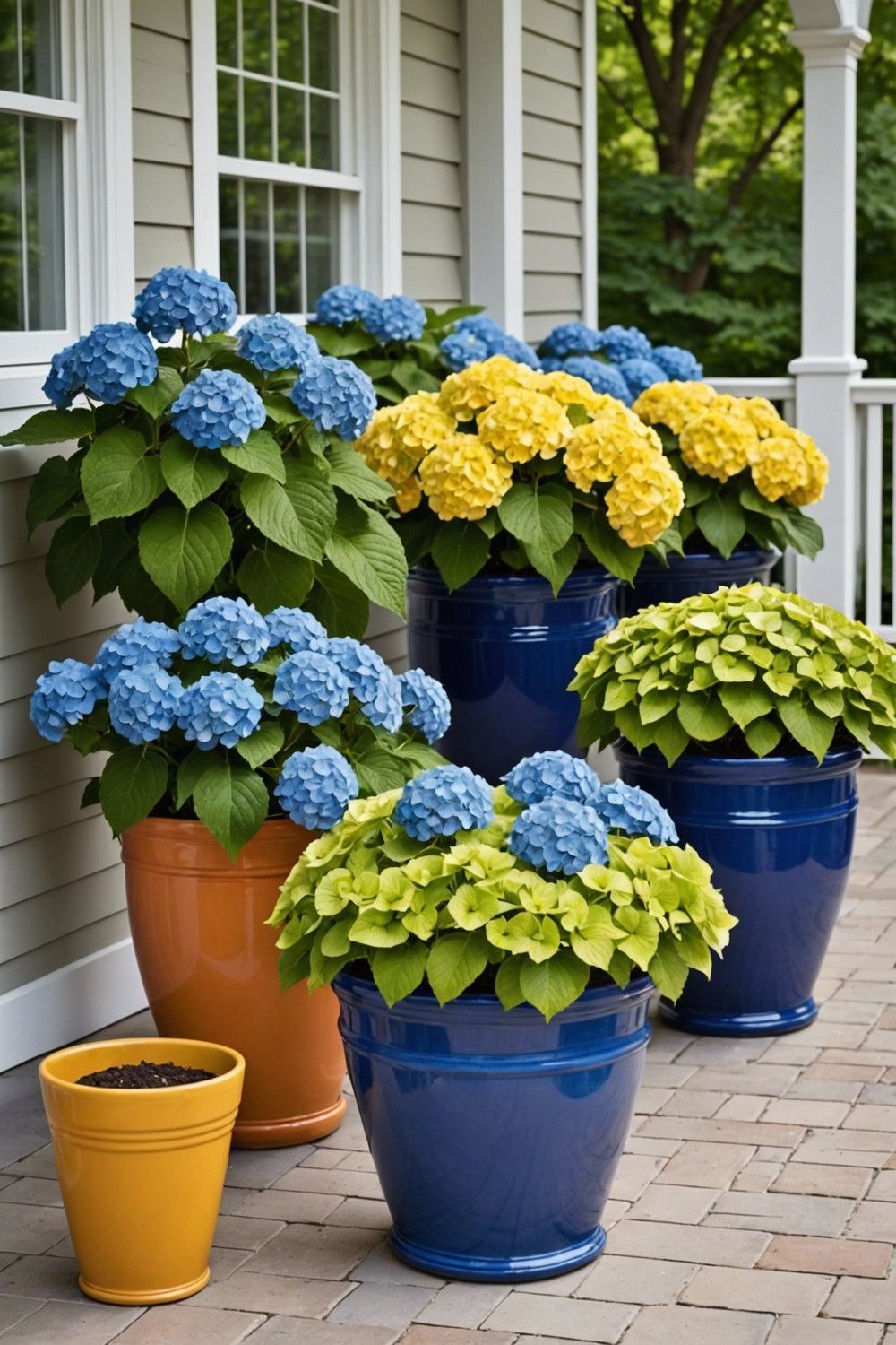Vibrant Hydrangea Containers