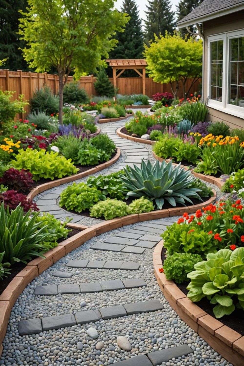 Design a Pebble Vegetable Garden