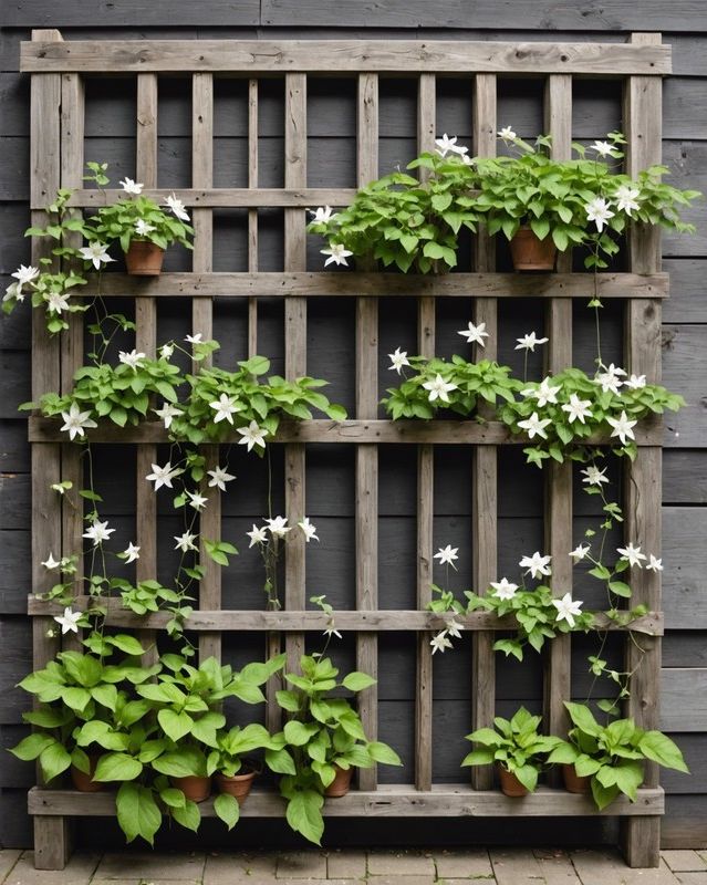 Reclaimed wood trellis