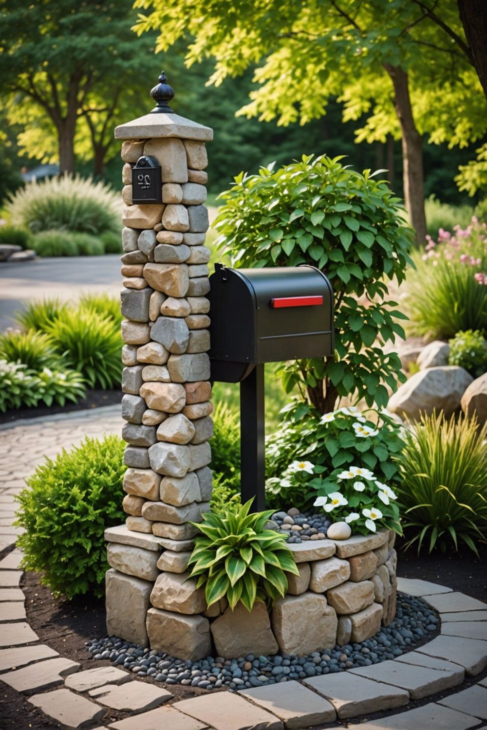 Nature-Inspired Stone Accent