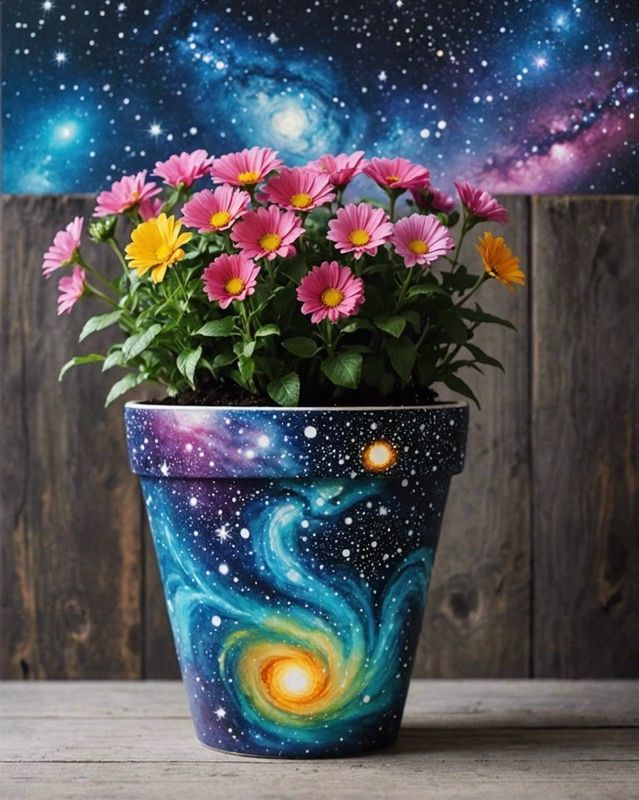 Galaxy Flower Pot