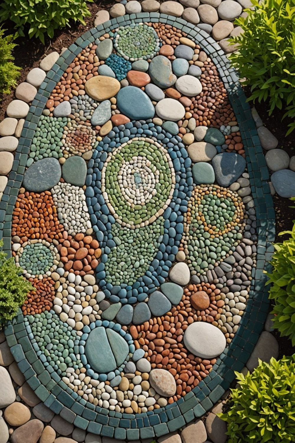 Create a Mosaic Pebble Patio