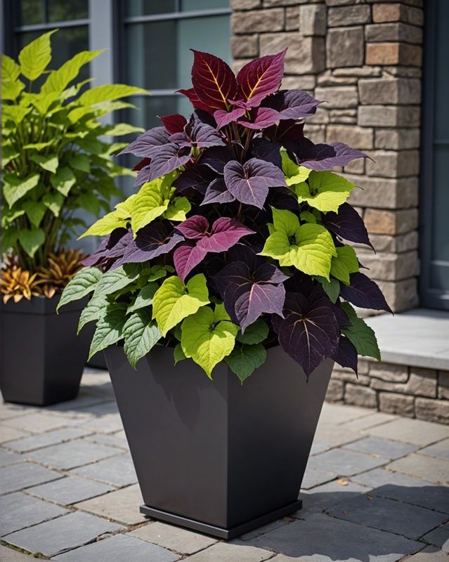 Urban Oasis: Create a Modern Coleus Container with Edgy Accents